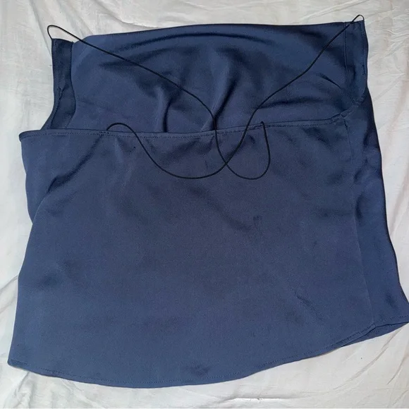 BCBGMaxAzria Dark Blue Cowlneck Camisole Top - Picture 2 of 3
